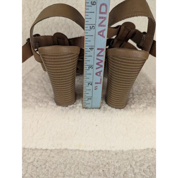 Franco Sarto Maisy Women’s Brown Leather Strap Heel Shoes Pumps Size 9.5 M -W04 - Picture 7 of 10